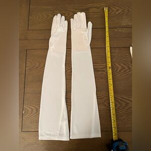 Elegant Long White Gloves